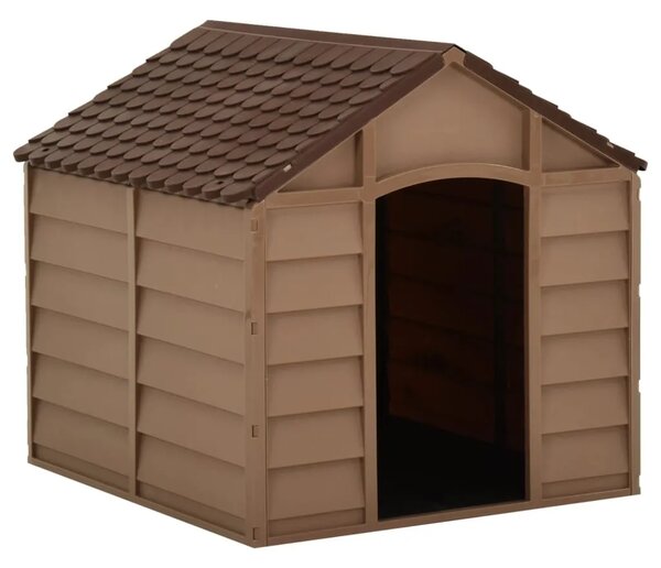 Kućica za pse smeđa 71 x 71 5 x 68 cm PP - 71 x 71.5 x 68 cm 71 x 71.5 x 68 cm