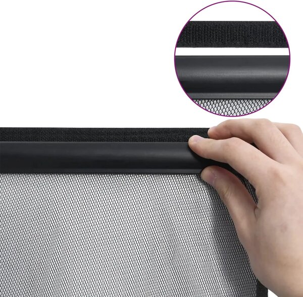 Zavjesa protiv muha - Zastor protiv insekata s 10-dijelnom mrežom crni 240 x 240 cm - 240 x 240 cm 240 x 240 cm