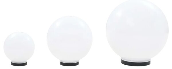 LED kuglasta svjetiljka 3 kom 20/30/40 cm PMMA - 3 1 3