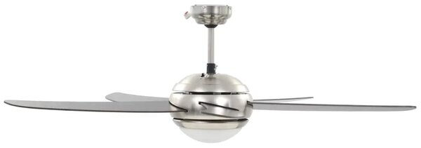 Ukrasni stropni ventilator sa svjetlom 128 cm smeđi - Smeđa 128 cm s 5 lopatica Smeđa