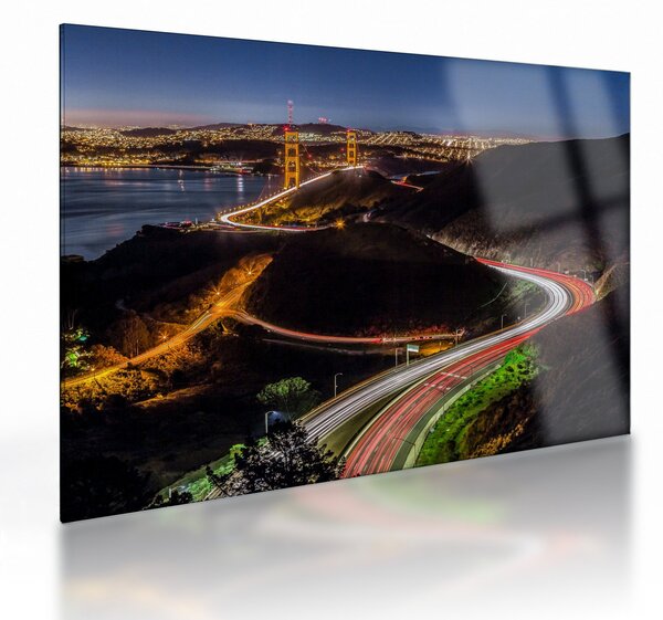 Staklena slika - Most Golden Gate (70x50 cm)