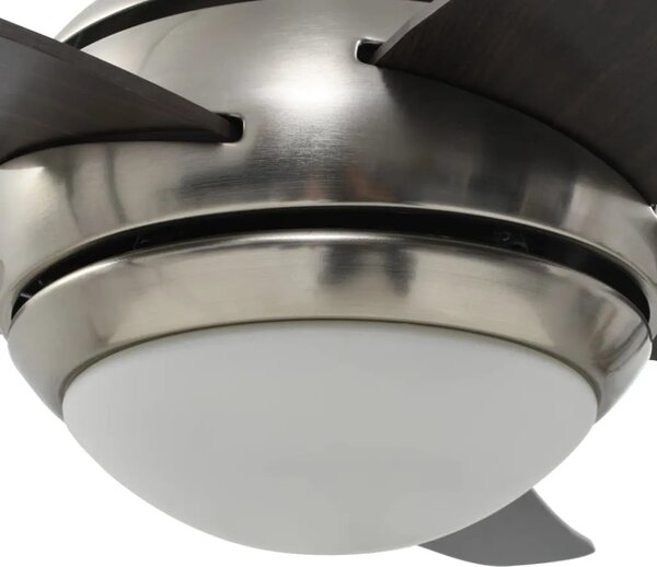 Ukrasni stropni ventilator sa svjetlom 128 cm smeđi - Smeđa 128 cm s 5 lopatica Smeđa