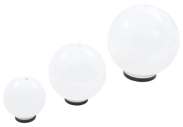 LED kuglasta svjetiljka 3 kom 20/30/40 cm PMMA - 3 1 3
