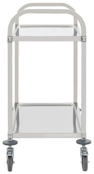Kuhinjska kolica s 2 razine od nehrđajućeg čelika 96 5x55x90 cm - 96.5 x 55 x 90 cm (2 razine) 96.5 x 55 x 90 cm (2 razine)