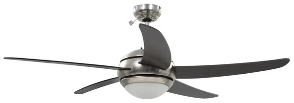 Ukrasni stropni ventilator sa svjetlom 128 cm smeđi - Smeđa 128 cm s 5 lopatica Smeđa