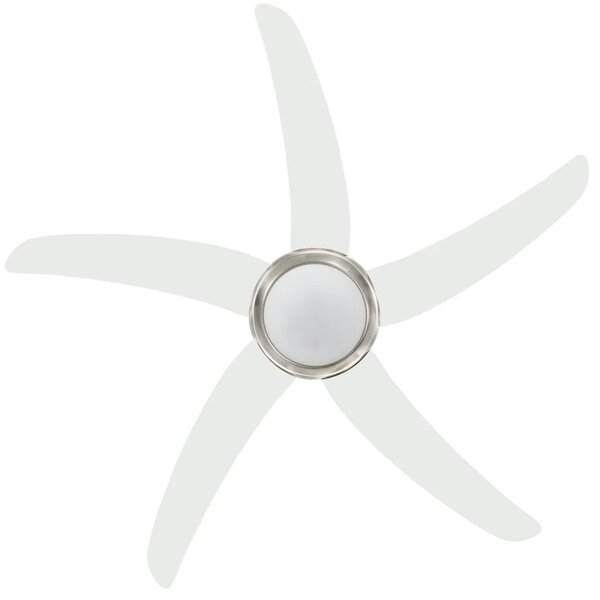 Ukrasni stropni ventilator sa svjetlom 128 cm bijeli - Bijela 128 cm s 5 lopatica Bijela