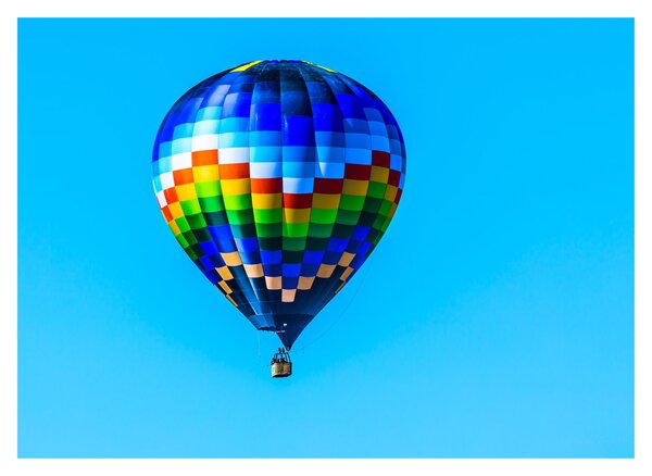 Staklena slika - Balon na vrući zrak (70x50 cm)