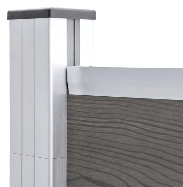 Vrtna ograda WPC 175 x 105 cm siva - Siva 1 1 sekcija s 1 stupom Siva