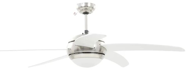 Ukrasni stropni ventilator sa svjetlom 128 cm bijeli - Bijela 128 cm s 5 lopatica Bijela