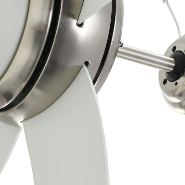 Ukrasni stropni ventilator sa svjetlom 128 cm bijeli - Bijela 128 cm s 5 lopatica Bijela