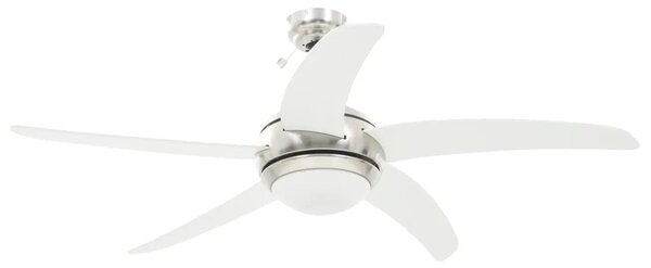 Ukrasni stropni ventilator sa svjetlom 128 cm bijeli - Bijela 128 cm s 5 lopatica Bijela