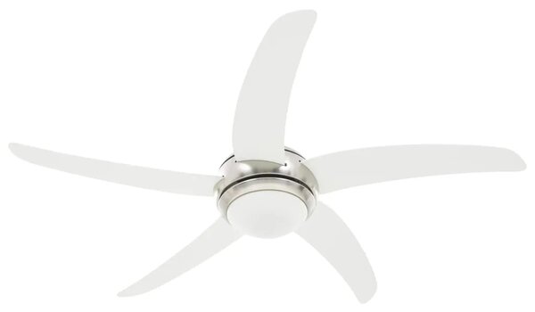Ukrasni stropni ventilator sa svjetlom 128 cm bijeli - Bijela 128 cm s 5 lopatica Bijela
