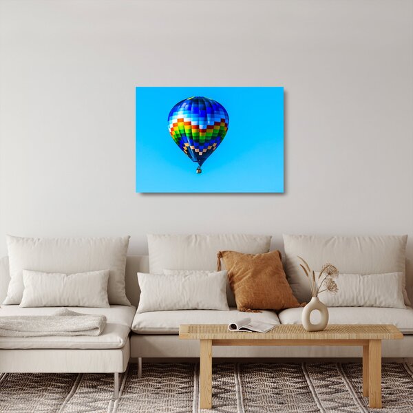 Staklena slika - Balon na vrući zrak (70x50 cm)