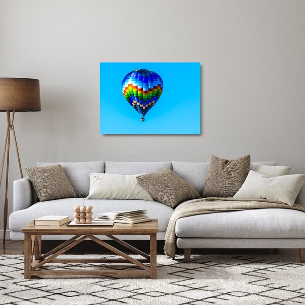 Staklena slika - Balon na vrući zrak (70x50 cm)