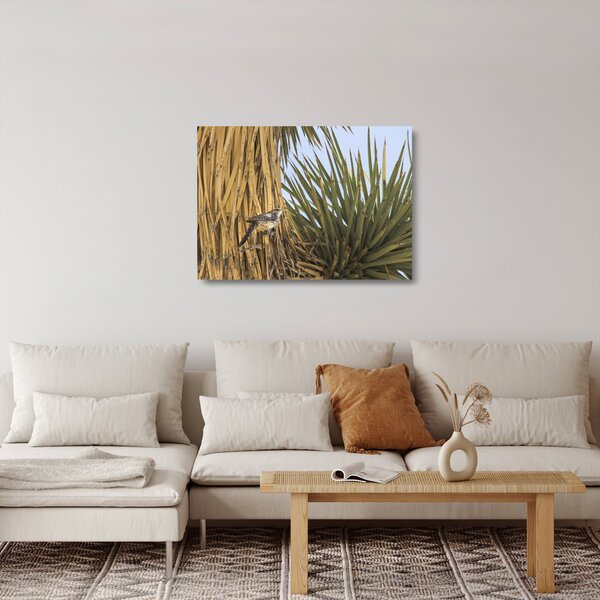 Staklena slika - ptica Palčić (70x50 cm)
