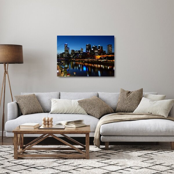 Staklena slika noći u Melbourneu (70x50 cm)