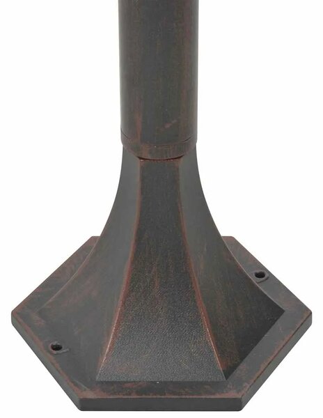 Vrtna stupna svjetiljka od aluminija 6 kom E27 110 cm brončana - Bronzana 6 1 Bronzana