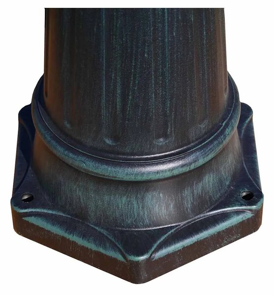 Vrtna stupna svjetiljka 3-lanterne 230 cm tamno zelena/crna - dark green and black 1 3 Tamno zelena i crna