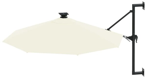 Zidni vrtni suncobran s LED svjetlima 300 cm boja pijeska - Pijesak 1 Pijesak