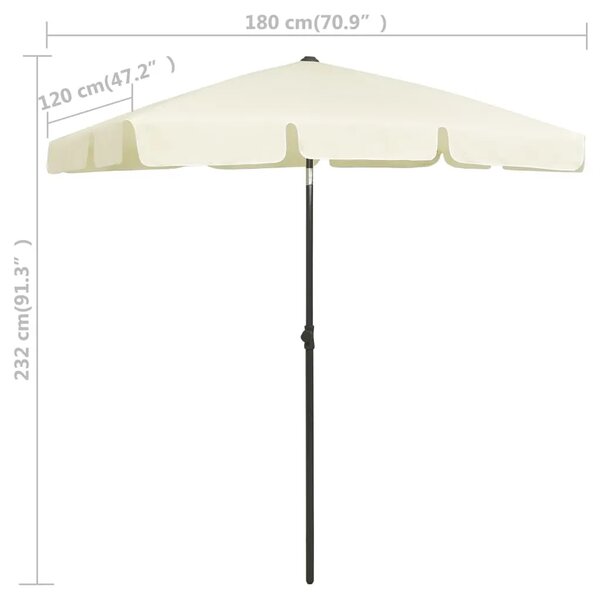 Suncobran za plažu žuta boja pijeska 180 x 120 cm - žuta boja pijeska 180 x 120 cm 1 Žuta boja pijeska