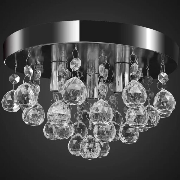 Viseća Lampa s Kristalima od Kroma - Krom 1 1 Krom