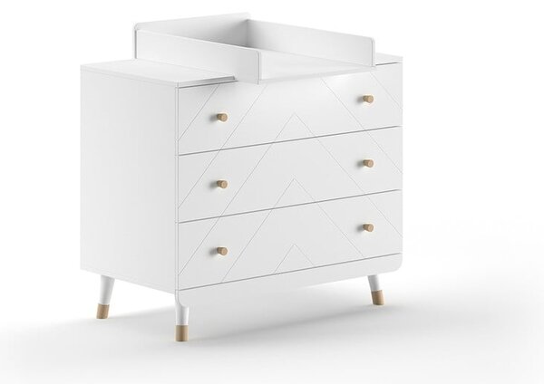 Bijela dječja komoda s promjenjivim stolom 100x100x74 cm Billy – Vipack