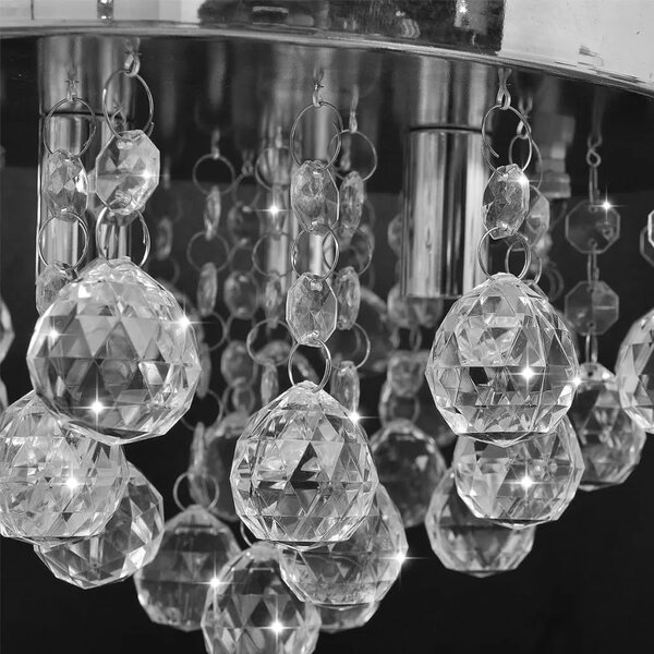 Viseća Lampa s Kristalima od Kroma - Krom 1 1 Krom