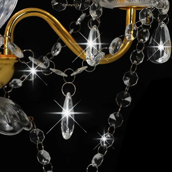 Luster s perlama zlatni okrugli 3 x E14 - Zlatno 1 1 Zlatno