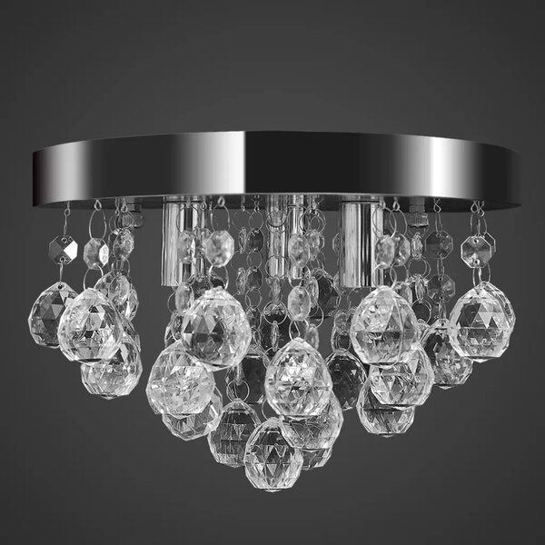 Viseća Lampa s Kristalima od Kroma - Krom 1 1 Krom