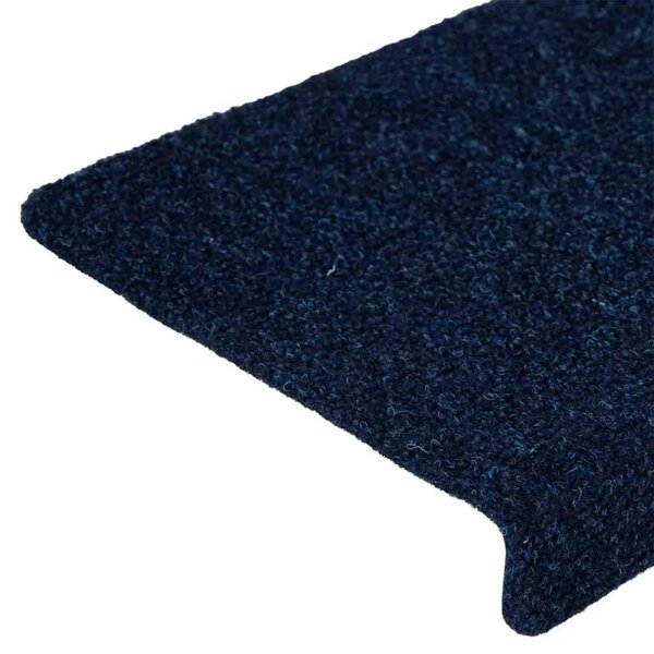 Prostirke za stepenice samoljepljive 15 kom 65x21x4 cm tamnoplave pravokutne rubove - Mornarsko plava 15 Mornarsko plava 15
