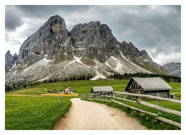Staklena slika - U austrijskim planinama (70x50 cm)