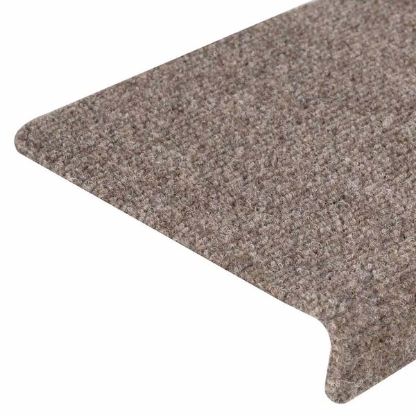 Prostirke za stepenice samoljepljive 15 kom 65x21x4 cm bež pravokutni rub - Bež 15 Bež 15