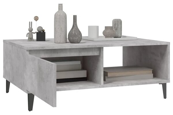 Stolić za kavu boja betona 90 x 60 x 35 cm konstruirano drvo - Beton siva 1 Beton siva