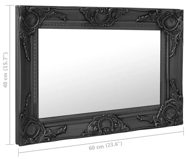 Zidno ogledalo u baroknom stilu 60 x 40 cm crno - Crna 60 x 40 cm 1 Crna