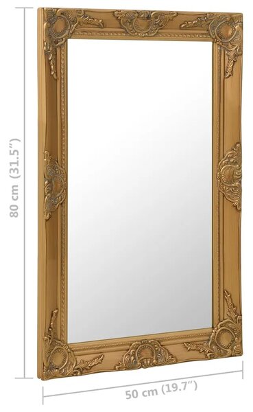 Zidno ogledalo u baroknom stilu 50 x 80 cm zlatno - Zlatno 50 x 80 cm 1 Zlatno