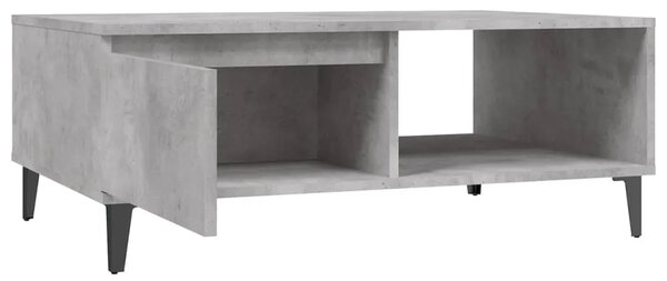 Stolić za kavu boja betona 90 x 60 x 35 cm konstruirano drvo - Beton siva 1 Beton siva