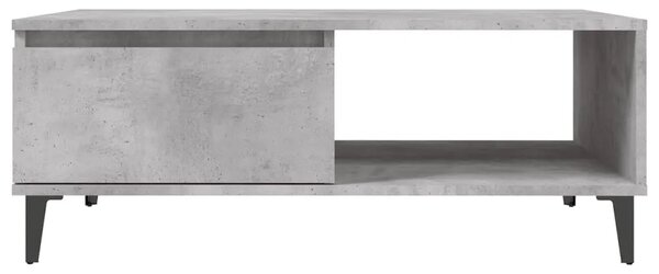 Stolić za kavu boja betona 90 x 60 x 35 cm konstruirano drvo - Beton siva 1 Beton siva