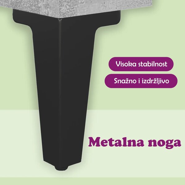 Stolić za kavu boja betona 90 x 60 x 35 cm konstruirano drvo - Beton siva 1 Beton siva