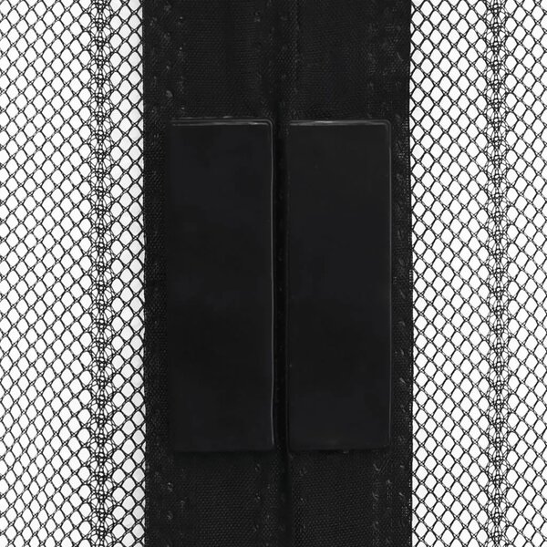 Zastori protiv insekata 2 kom s magnetima 220 x 110 cm crni - 220 x 110 cm 220 x 110 cm