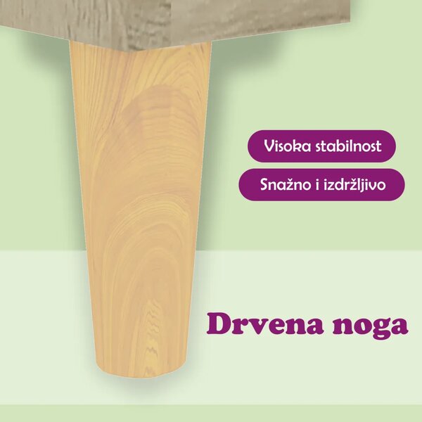 Noćni ormarići s drvenim nogama 2 kom boja hrasta 40x30x50 cm - sonoma hrast 2 Sonoma hrast 2