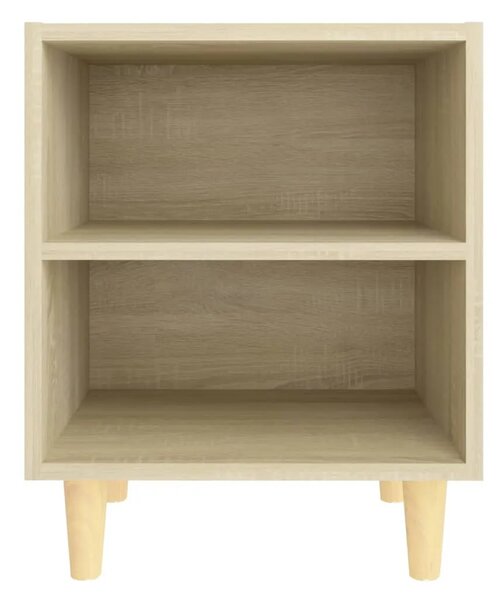 Noćni ormarići s drvenim nogama 2 kom boja hrasta 40x30x50 cm - sonoma hrast 2 Sonoma hrast 2