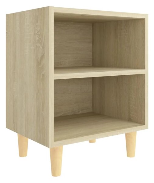 Noćni ormarići s drvenim nogama 2 kom boja hrasta 40x30x50 cm - sonoma hrast 2 Sonoma hrast 2