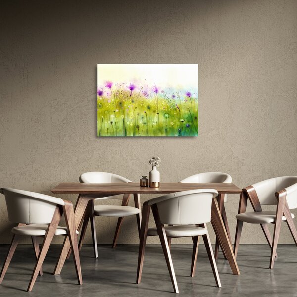 Staklena slika - Livadsko cvijeće (70x50 cm)
