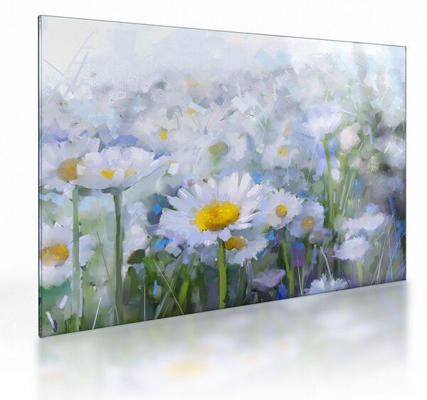 Staklena slika - U tratinčicama (70x50 cm)