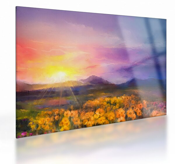 Staklena slika - U zoru (70x50 cm)