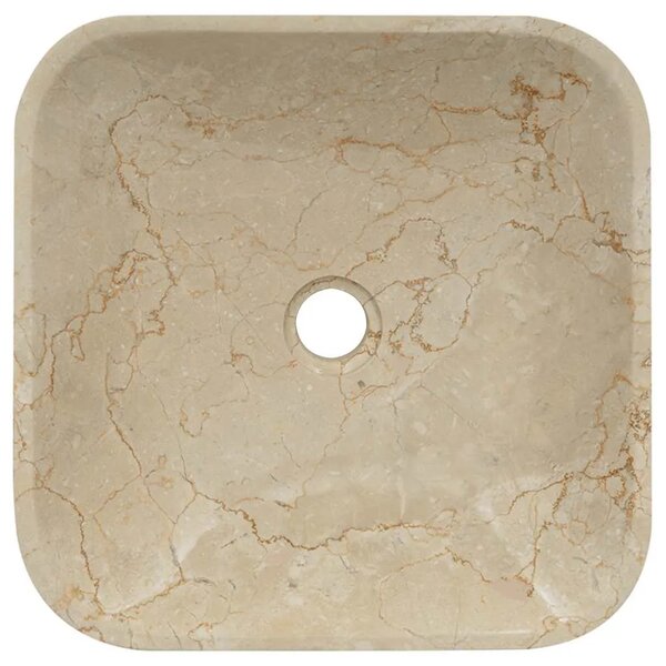 Lavabo - Umivaonik krem 40 x 40 x 10 cm mramorni - Krema Krema