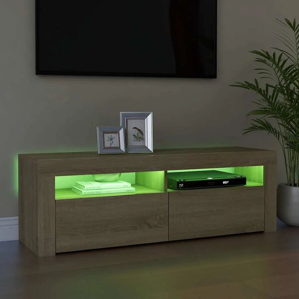 TV ormarić s LED svjetlima boja hrasta sonome 120 x 35 x 40 cm - sonoma hrast 1 Sonoma hrast