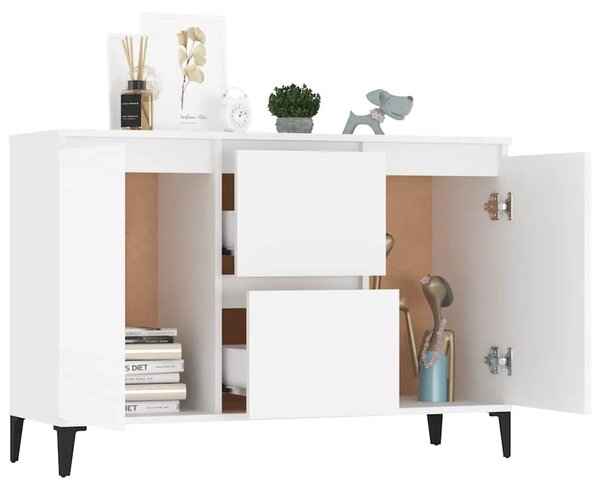 Komoda bijela 102 x 35 x 70 cm od konstruiranog drva - Bijela 1 Bijela