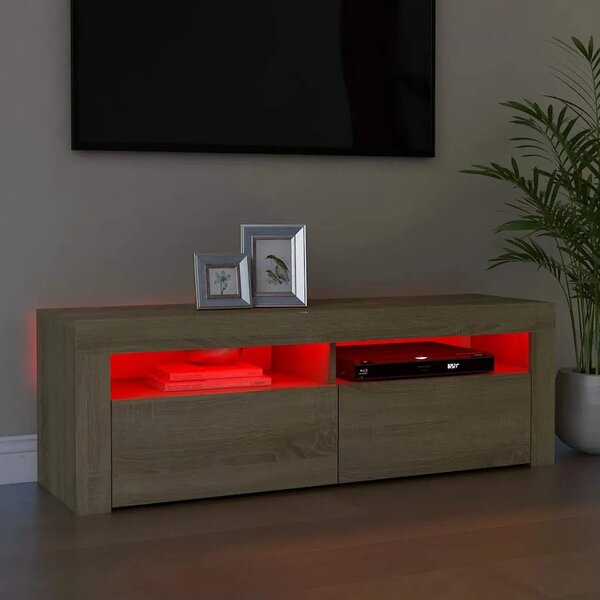 TV ormarić s LED svjetlima boja hrasta sonome 120 x 35 x 40 cm - sonoma hrast 1 Sonoma hrast