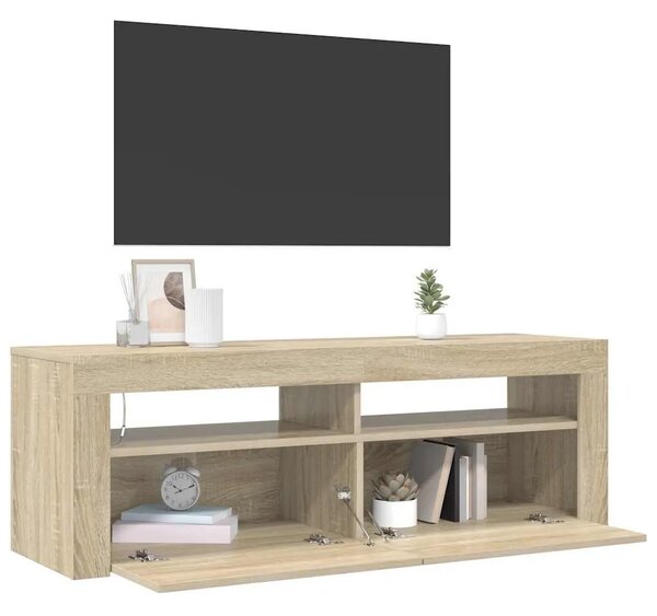 TV ormarić s LED svjetlima boja hrasta sonome 120 x 35 x 40 cm - sonoma hrast 1 Sonoma hrast